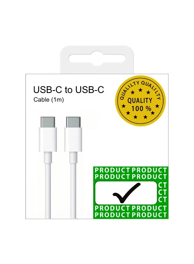 60W PD Fast USB-C Type-C Charging Cable – Durable 1m Type-C Cable – Compatible with iPhones and Type-C devices (iPhone 15/16/17), Huawei, Xiaomi, iPad - Image 1